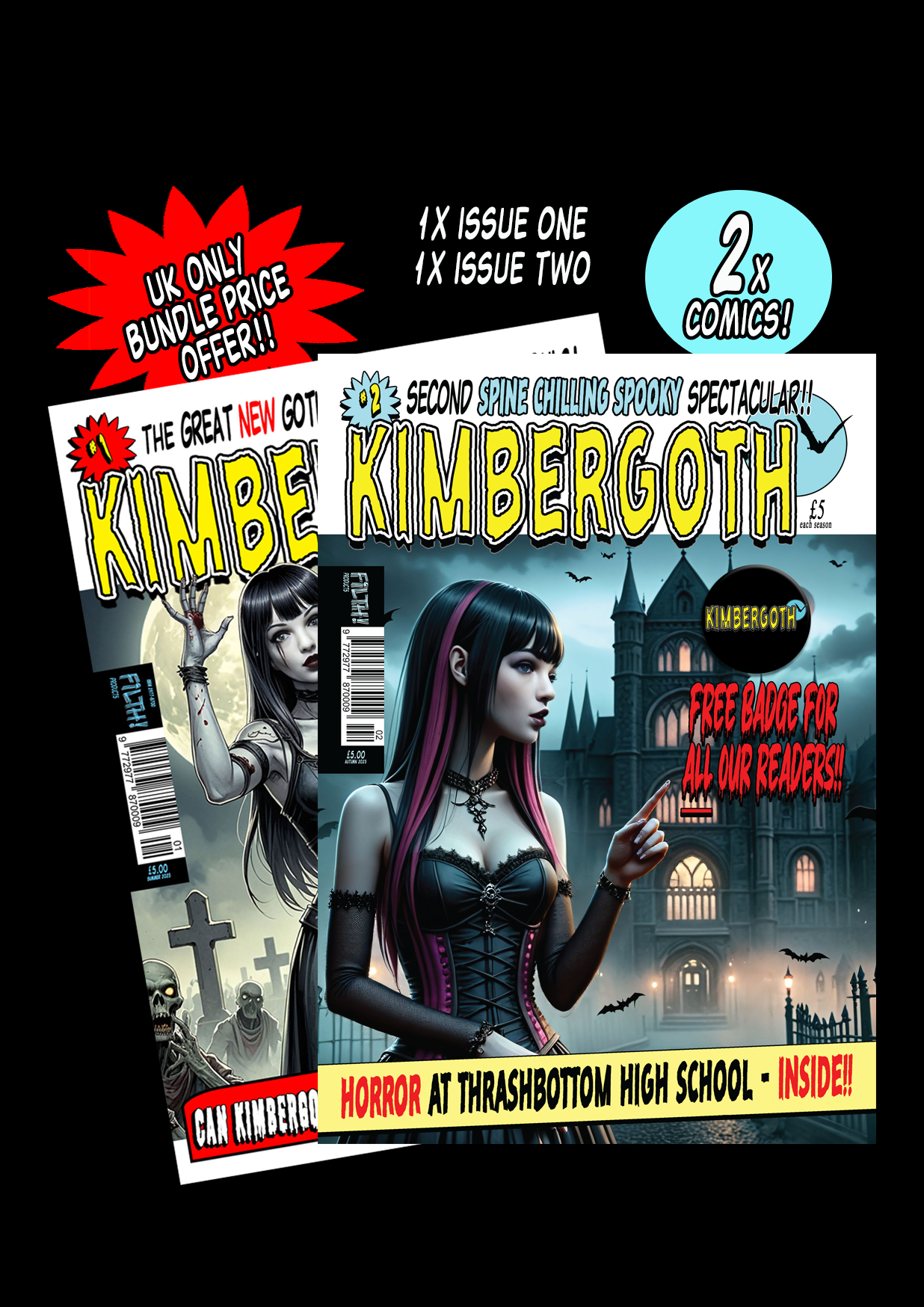02A Option - Kimbergoth Comic Issue 1 and 2 - Single Copy of Each Issue - UK Only