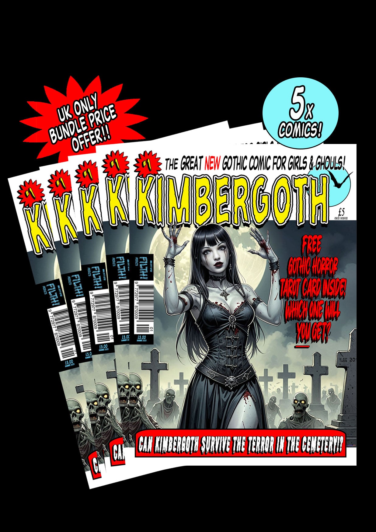 05B Option - Kimbergoth Comic Issue 1 - 5x Comics Bundle Deal - UK Only