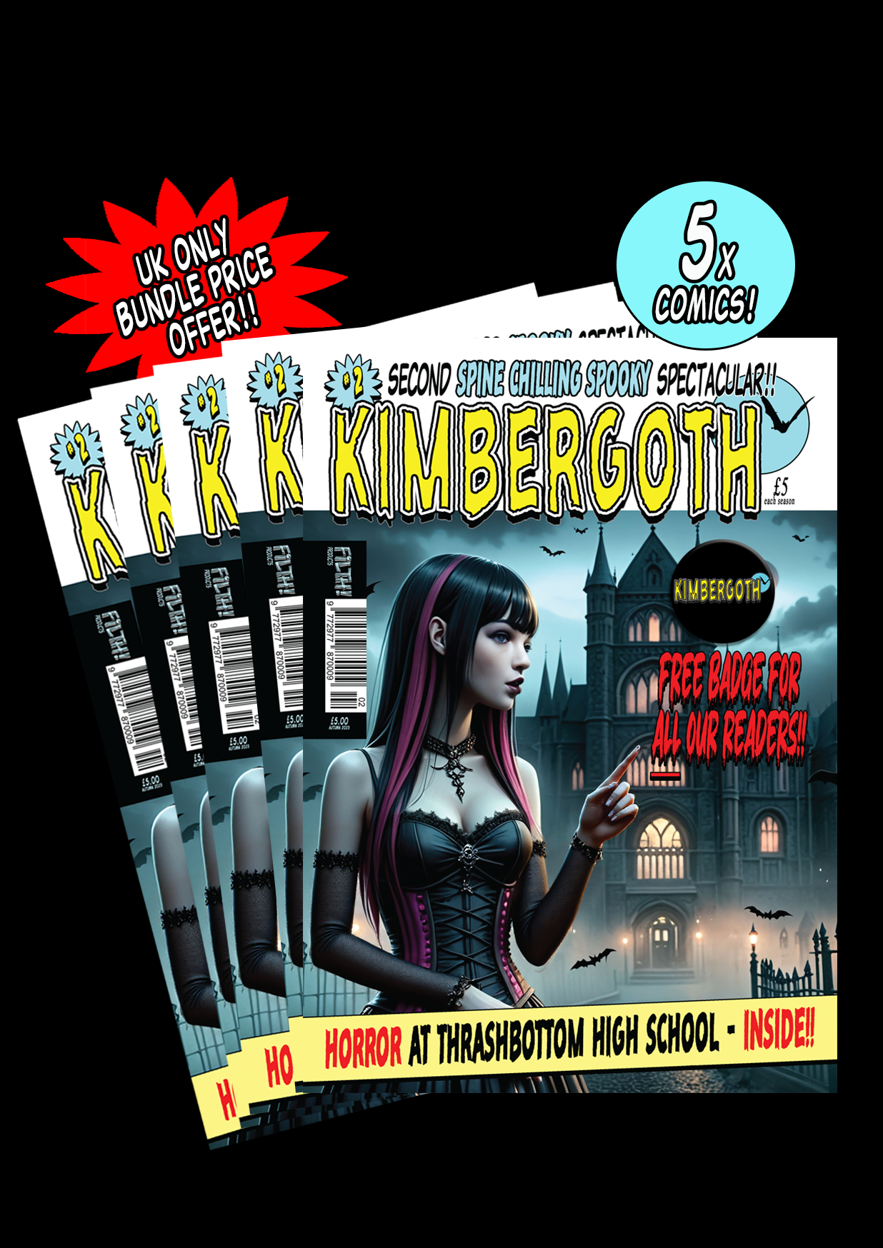 05A Option - Kimbergoth Comic Issue 2 - 5x Comics Bundle Deal - UK Only